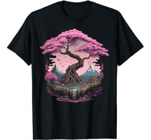  Japanese Sakura Garden Geisha Mount Fuji Cherry Blossom T-Shirt 7